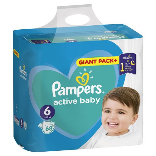 Pampers Active Baby Giant Pack Extra Large 6 (13-18kg) 68 kom
