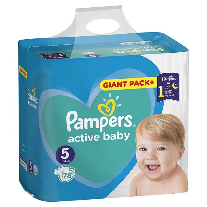 Pampers Active Baby Giant Pack Junior 5 (11-16kg) 78 kom