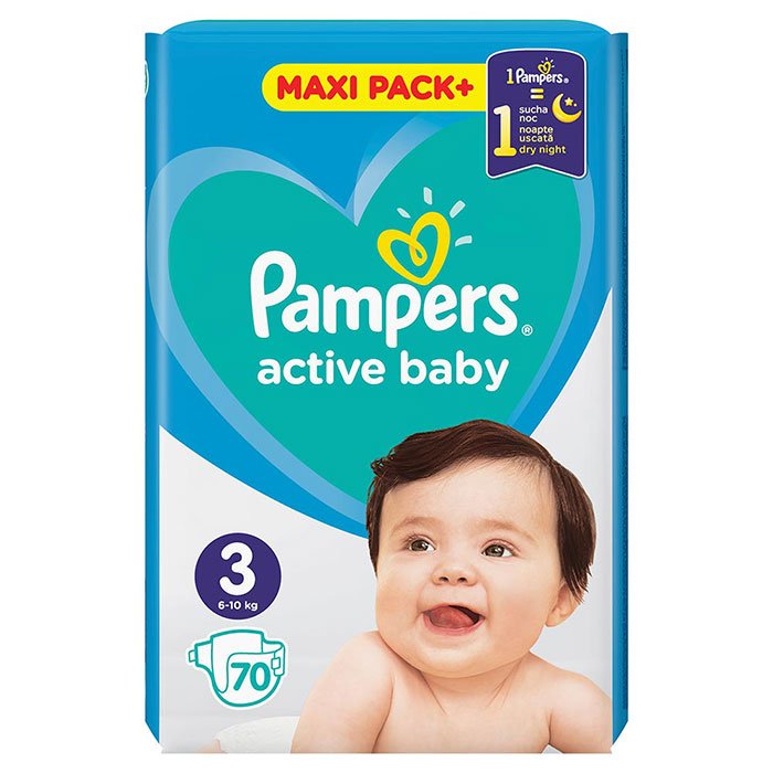 Pampers Active Baby Jumbo Pack Midi 3 (6-10kg) 70 kom