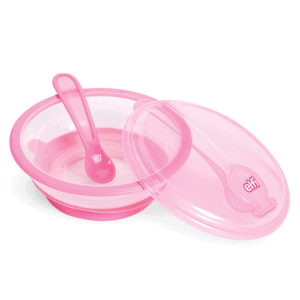 Elfi set prijanjajuća činija i kašika Roze