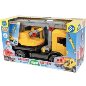 Lena veliki kamion dizalica, igračka napravljena od kvalitetnog materijala (plastike) po svim standardima EU. Može da izdrži težinu do 50kg.