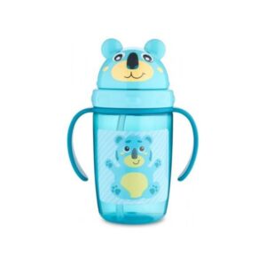 Canpol baby šolja sa slamčicom 400ml plava