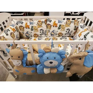 Posteljina za krevetac Ready Džungla plava