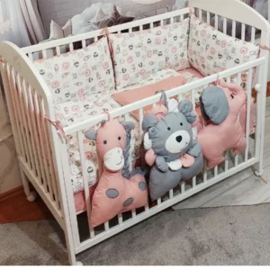 Posteljina za krevetac Ready Džungla roze