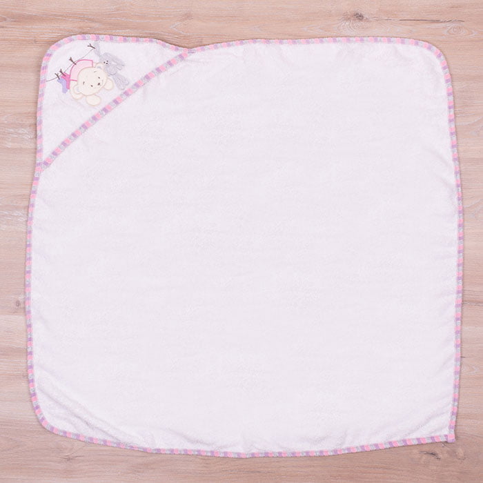 Ready bebi peškir sa kapuljačom 100x100cm beli - Slika 2