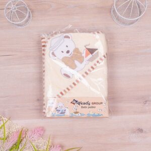 Ready bebi peškir sa kapuljačom 100x100cm krem