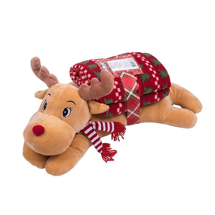 Jungle novogodišnje ćebe sa jastukom Rudolf