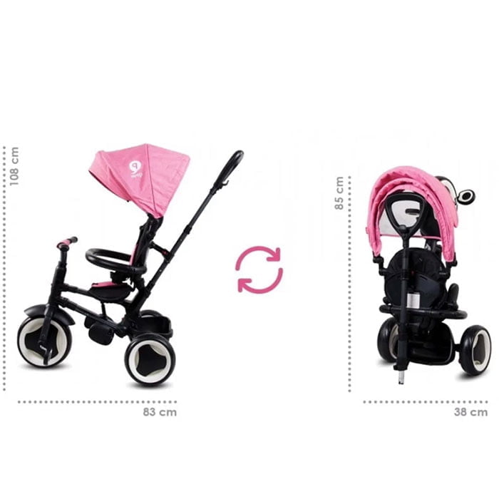 QPlay dečiji tricikl Rito 3u1 Pink