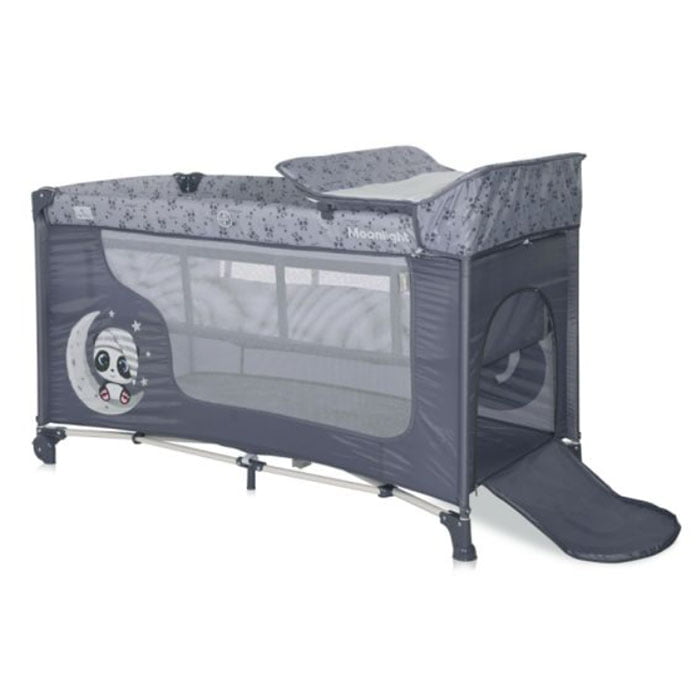 Lorellli Bertoni prenosivi krevetac Moonlight 2 nivoa Cool Grey Pandas - Slika 2