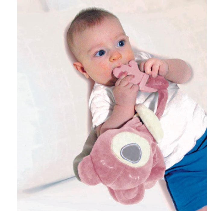 Babyjem igračka Sweet Bear sa glodalicom Pink - Image 3