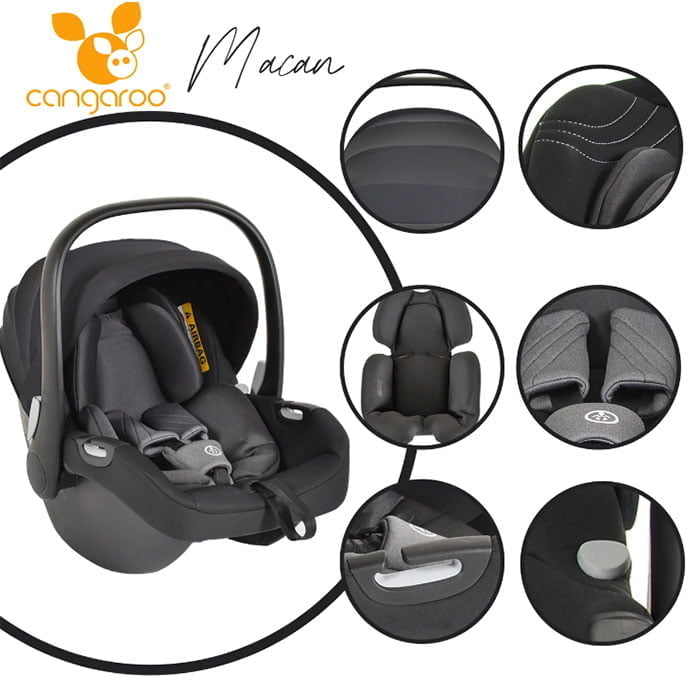 Cangaroo kolica Macan 3u1 Black sa autosedištem i-Size1