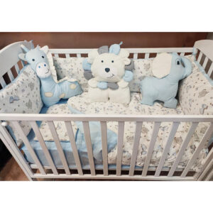 Posteljina za krevetac Ready Džungla svetlo plava