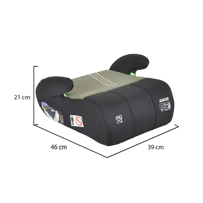 Moni auto sedište booster Dakar 125-150cm Olive Green6