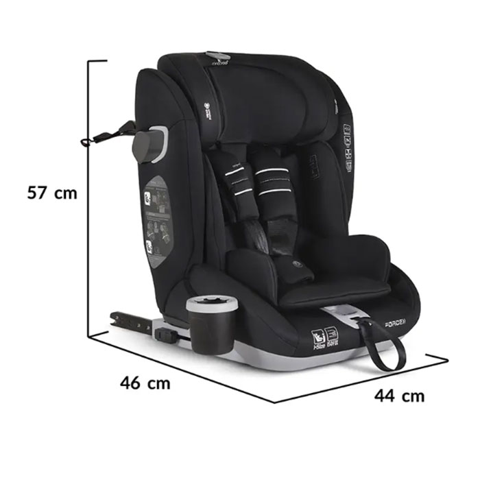 Moni auto sedište Force i-size 76-150cm Black4