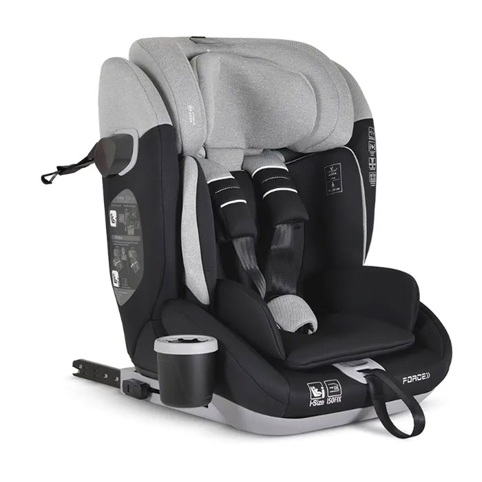 Moni auto sedište Force i-size 76-150cm Grey