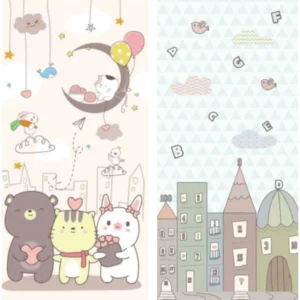 IQ Sklopiva dvostrana podloga 150x180x1cm Bajkoviti gradić