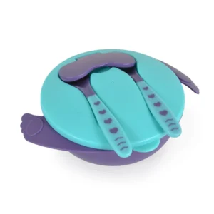 Cangaroo činija sa kašikom i viljuškom Jelly Blue