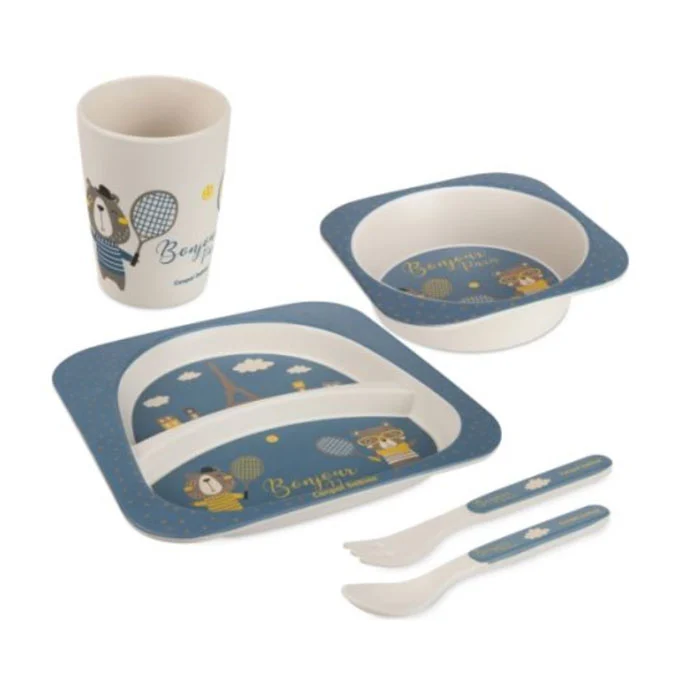 Canpol set za hranjenje 5/1 Bonjour Paris navy blue