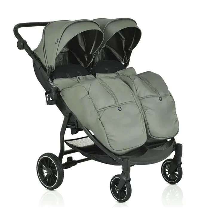 Moni blizanačka kolica TwinGo Mineral Green