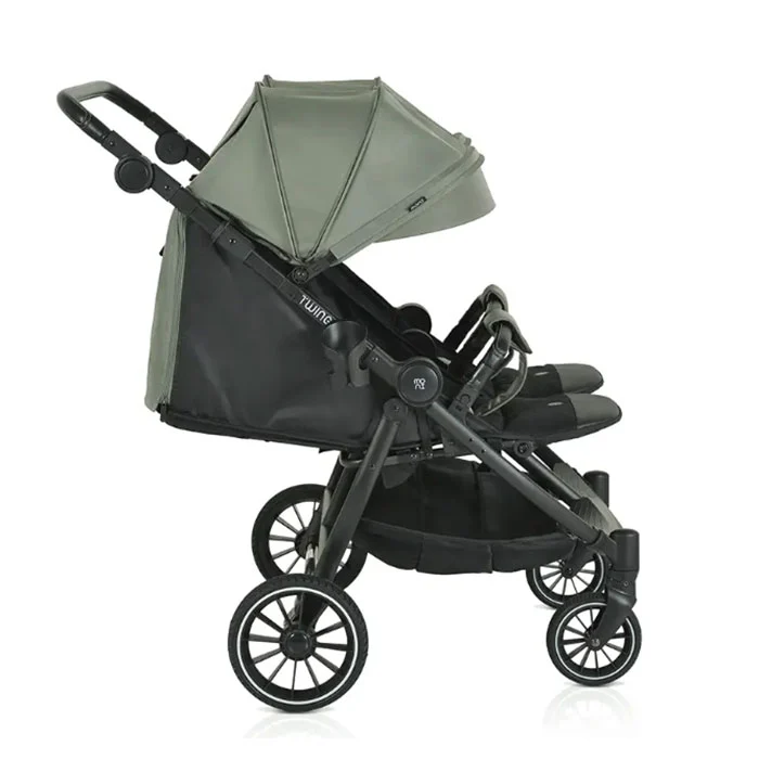 Moni blizanačka kolica TwinGo Mineral Green - Slika 6