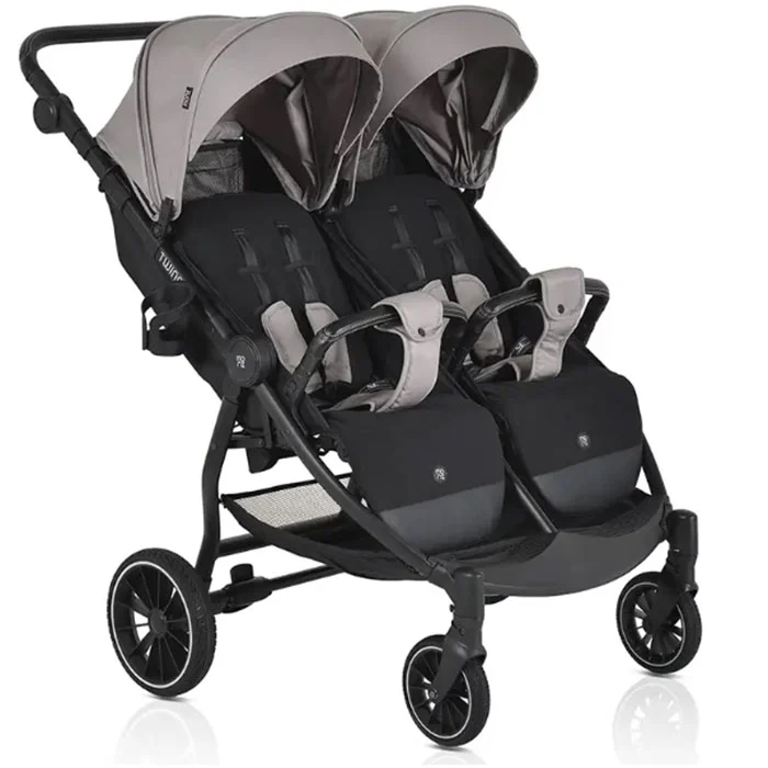 Moni blizanačka kolica TwinGo Silver - Image 2