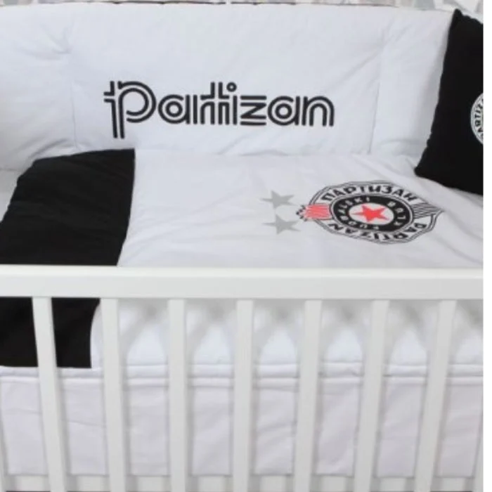 Stefan posteljina za krevetac Partizan 7delova