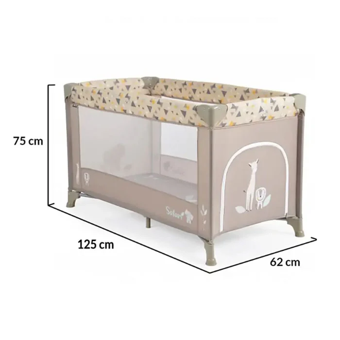 Moni prenosivi krevetac Safari beige3