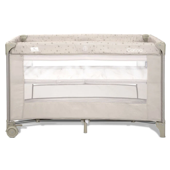 Lorelli prenosivi krevetac Carina 2 nivoa beige stars