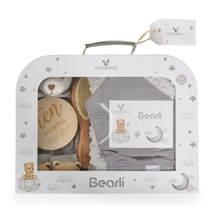 Cangaroo Poklon set za bebe 6u1 Bearli Grey