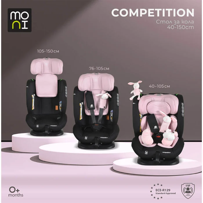 Moni auto sedište Competition 40-150cm Baby Pink
