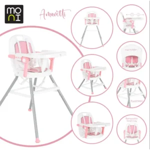 Moni stolica za hranjenje Amaretti Pink