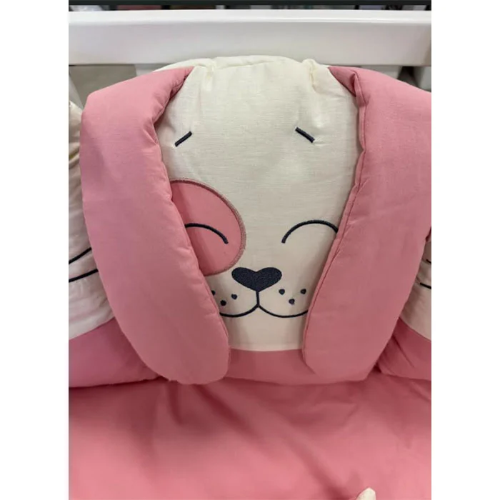 Posteljina za krevetac Ready Friends roze