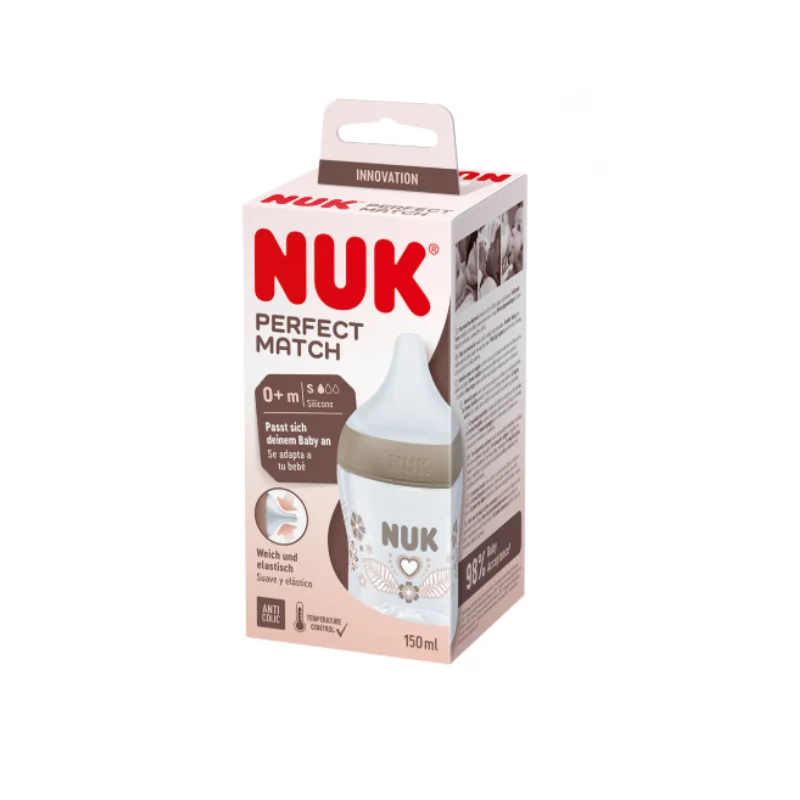 Nuk flašica plastična Perfect Match sa indikatorom temperature 0+m 743093 - Slika 2