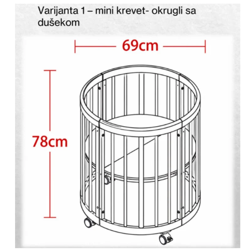 BBO drveni krevetac Bloom 4u1 White - Slika 8